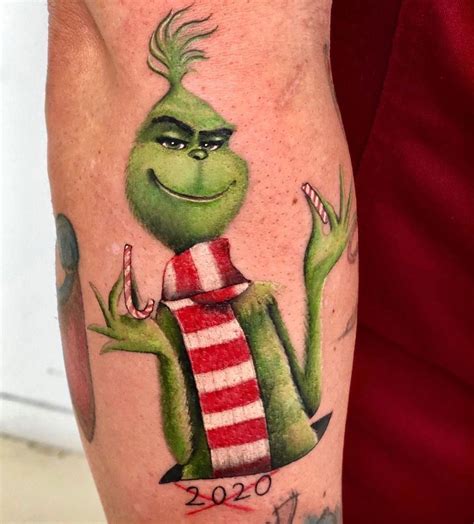 Grinch Portrait Tattoos