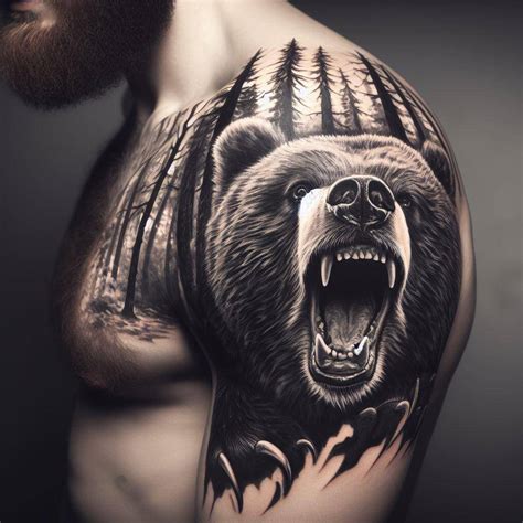 Grizzly Bear Tattoo Channeling Strength And Wilderness Your Own Grizzly Bear Tattoo Channeling Strength And Wilderness Your Own