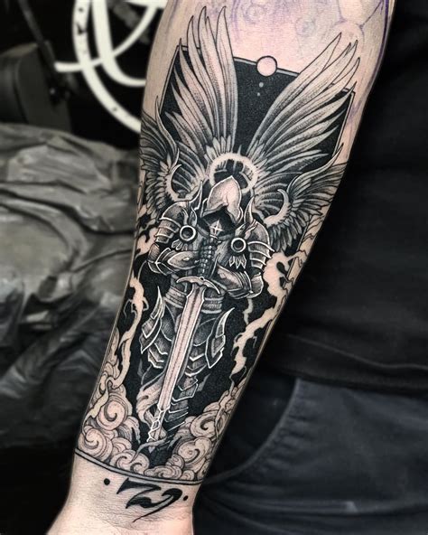Guardian Angel Warrior Tattoo Forearm Tattoo Ideas