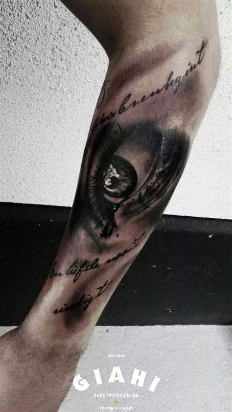 Hand Writing Realistic Eye Tattoo By Goran Petrovic Best Tattoo Ideas