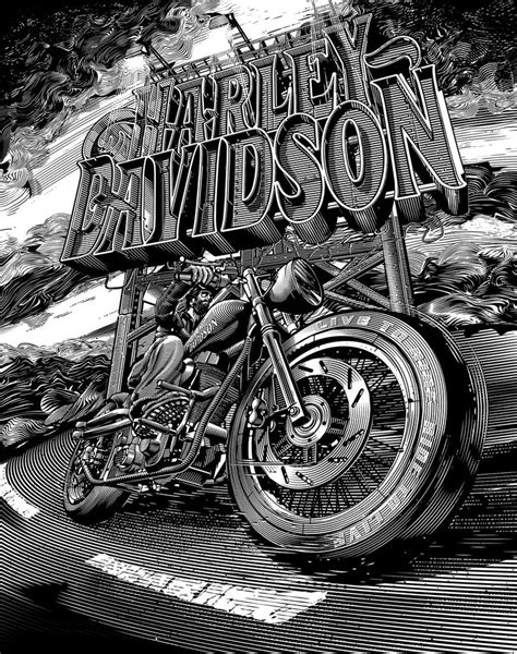 Harley Davidson Illustrations On Behance Harley Davidson Artwork Harley Davidson Illustrations On Behance Harley Davidson Artwork