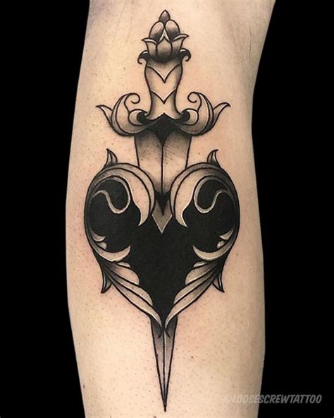 Heart Dagger By Jen Bean Tattoonow