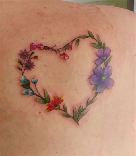 Heart With Flowers Tattoo Heart With Flowers Tattoo