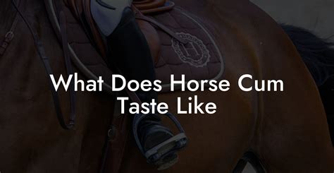 Horse Cum: Surprising Facts You Didn't Know