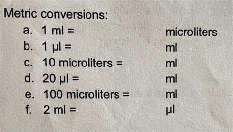 How Many Microliters in a Milliliter?