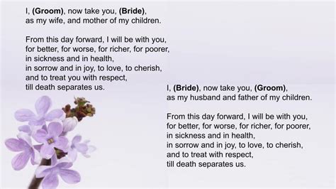 In Sickness And In Health Vows