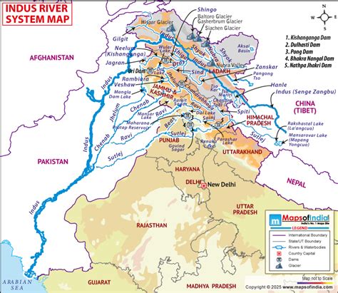 Indus River Map: Explore the Ancient Waterways and Modern Boundaries