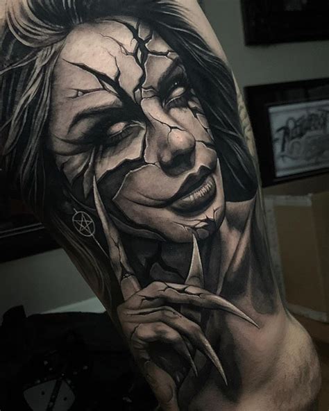 Instagram Scary Tattoos Skull Girl Tattoo Girl Face Tattoo Skull