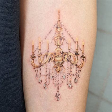 Intricate Chandelier Tattoo Design