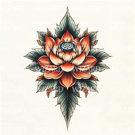Intricate Neo Traditional Lotus Flower Tattoo Illustration Tattoos Intricate Neo Traditional Lotus Flower Tattoo Illustration Tattoos
