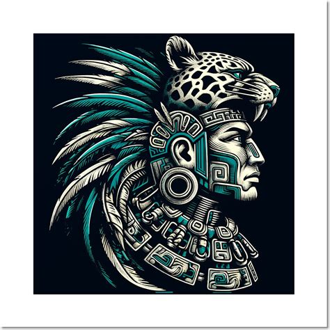 Jaguar Aztec Warrior Wall And Art Print Mayan Art Aztec Art Aztec Jaguar Aztec Warrior Wall And Art Print Mayan Art Aztec Art Aztec