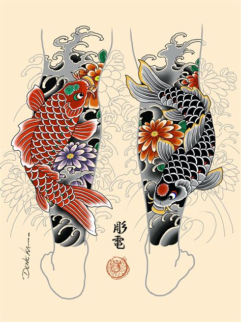 Japanese Koi Back Tattoos Japanese Koi Back Tattoos