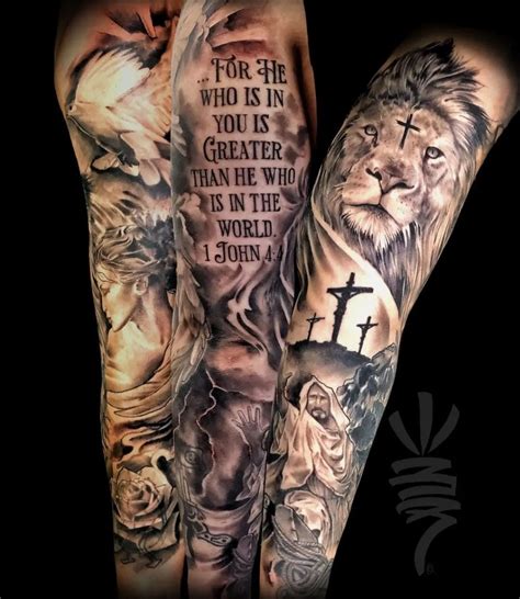 Jesus Tattoo Sleeve Christian Sleeve Tattoo Lion Tattoo Sleeves Best