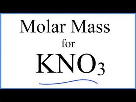 KNO3 Molar Mass: Quick, Curious Fact!