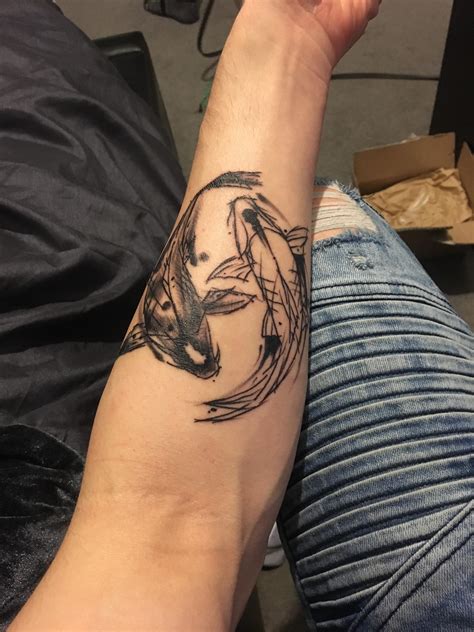Koi Carp Yin Yang Done By Clinton Irving Immortal Art Studio Uk R