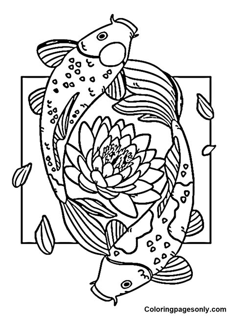 Koi Fish Coloring Pages Coloring Pages For Kids And Adults