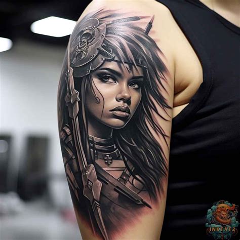 Lady Warrior Tattoos For Females Lady Warrior Tattoos For Females