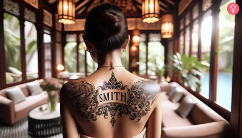 Last Name Back Tattoo Designs