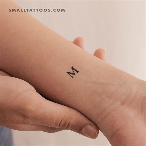 Letter M Temporary Tattoo Sticker Set Of 2 Letter M Temporary Tattoo Sticker Set Of 2