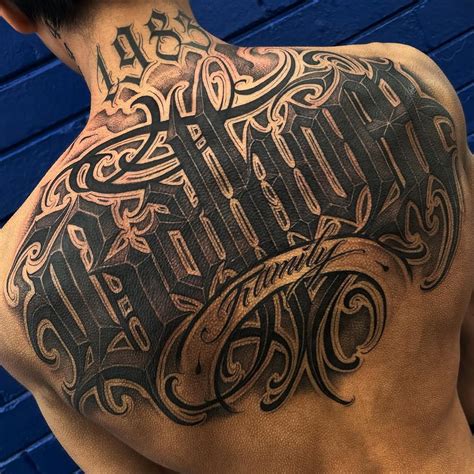 Lettering Chicano Tattoo Designs