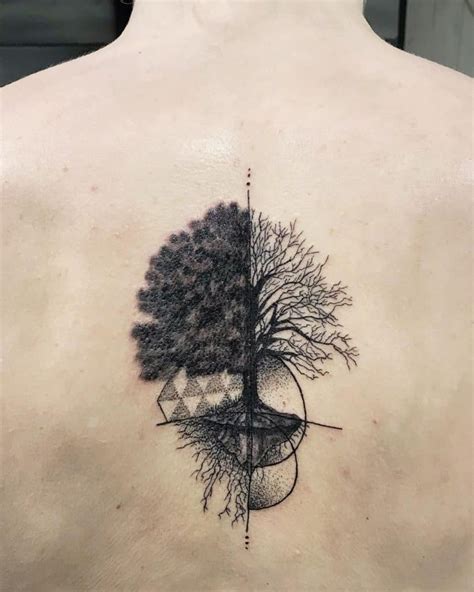 Life And Death Tree Tattoo