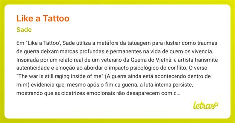 Like A Tattoo Sade Letras Com
