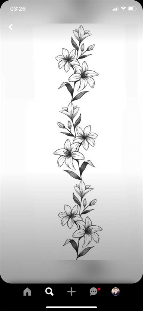Lilly Flower Tattoo Flower Vine Tattoos Flower Bouquet Tattoo Simple