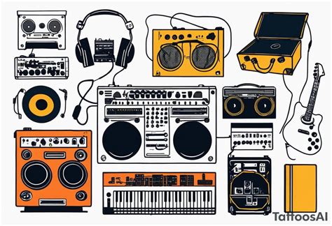 Lines And Cables Weave And Interconnect Keyboards Drums Stratocaster