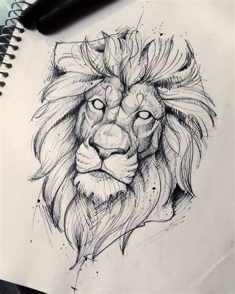 Lion Sketch Tattoo