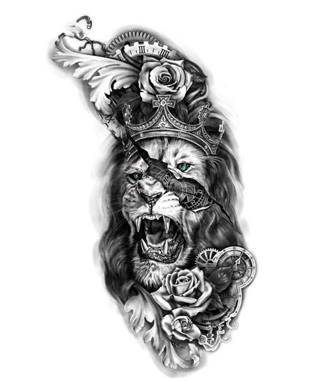 Lion Tattoo Design Sketch
