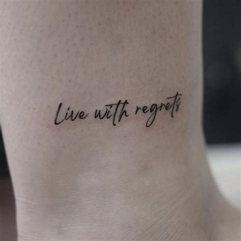 Live With No Regrets Tattoo Designs