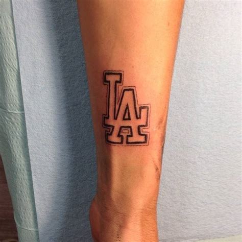 Los Angeles Dodgers Tattoo Located On The Wrist