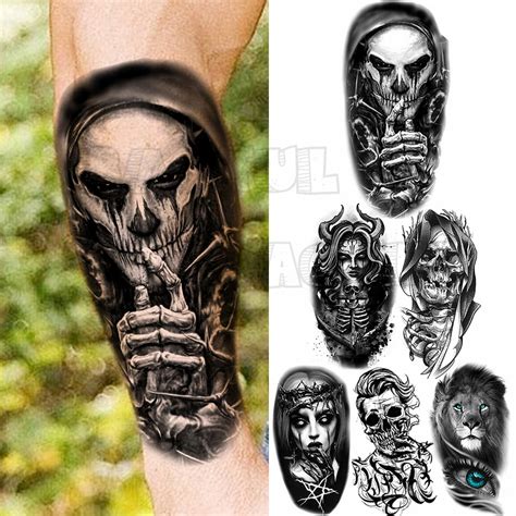 Lower Arm Skull Tattoos