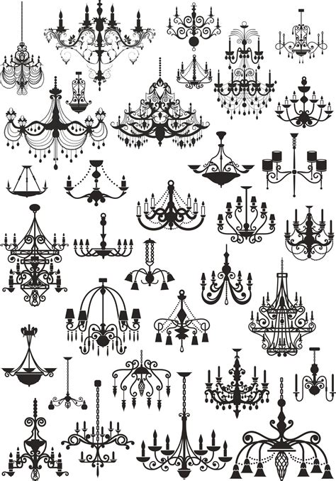 Luster Chandelier Dxf Svg Files For Laser Engraving Chandelier Tattoo