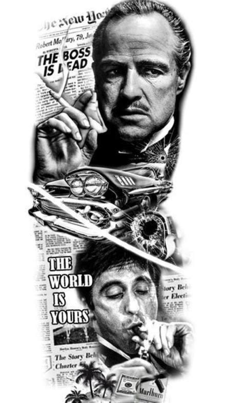 Mafia Tattoo Design Scarface Godfather Tattoo Design Artofit