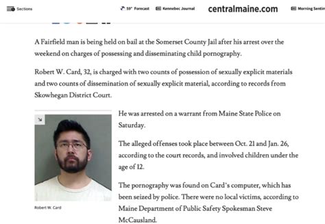 Maine S Sex Offender Registry Is Down After Wrong Robert Card Maine S Sex Offender Registry Is Down After Wrong Robert Card