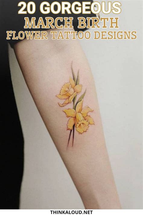 March Birth Flower Tattoo Bronctattooaus Com