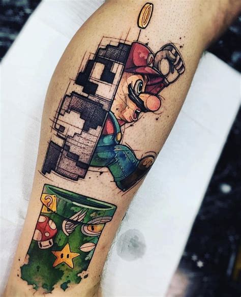Mario Themed Tattoo R Tattoo Mario Themed Tattoo R Tattoo
