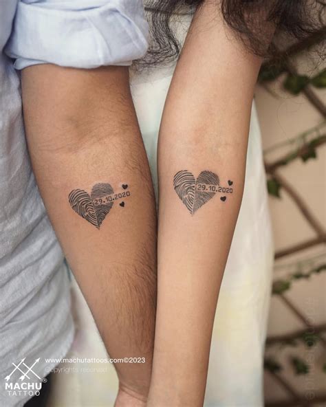 Marriage Couple Tattoos 53 Brave Couples Who Chose Matching Wedding