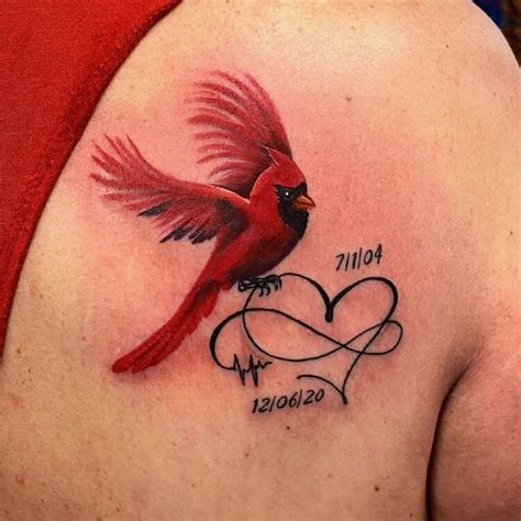 Memorial Cardinal Tattoo Designs Watercolor Tattoo Design