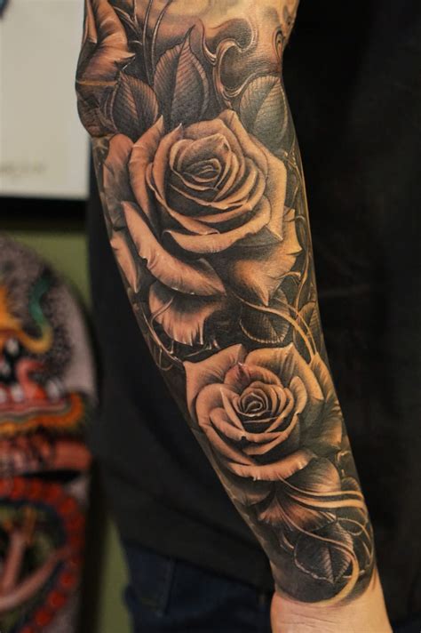 Mens Tattoos Roses