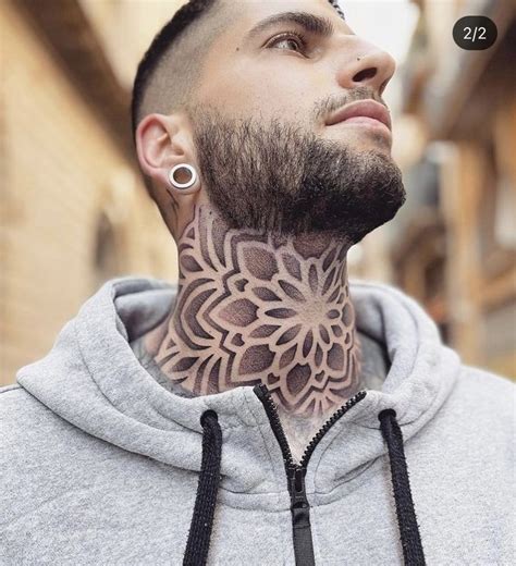 Mens Throat Tattoo Ideas Photos