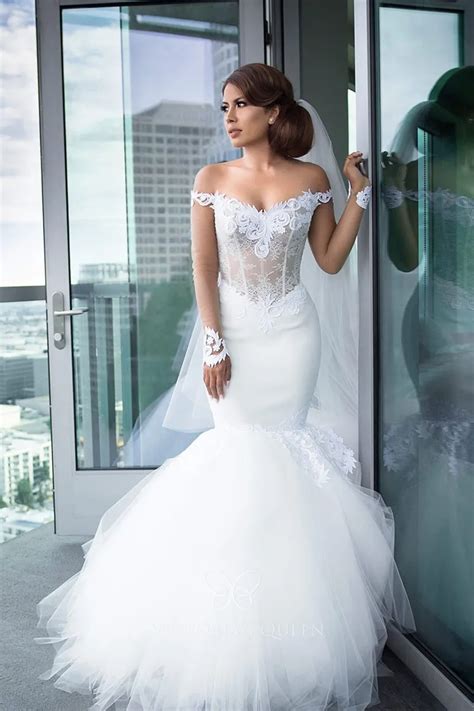 Mermaid Off Shoulder Wedding Dress Inspiration