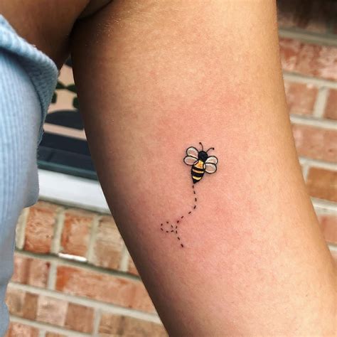 Minimalist Bee Tattoo Design