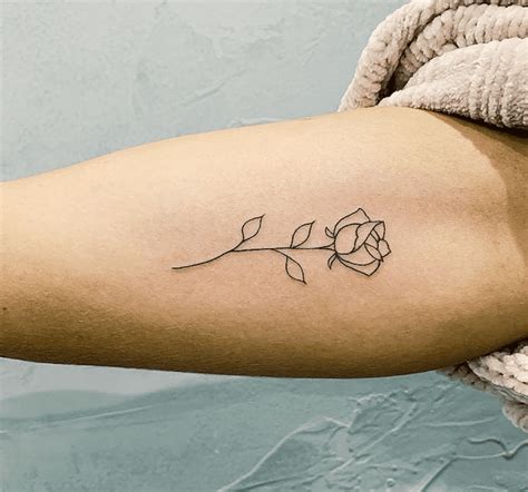 Minimalist Rose Tattoo