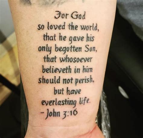 Mom Amp 39 S Favorite Bible Verse John 3 16 John 3 16 Tattoo Verse