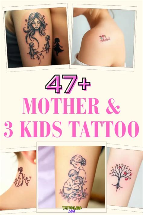 Mother And 3 Kids Tattoo Ideas Meaningful Family Ink