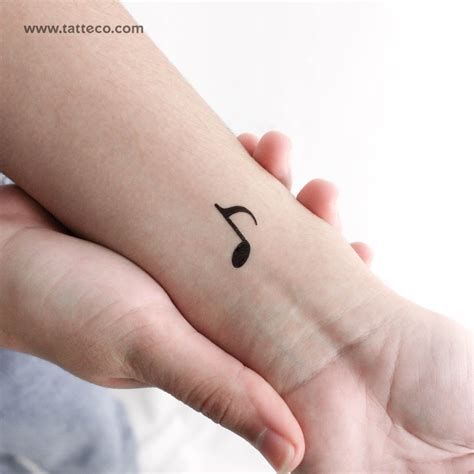Music Note Temporary Tattoo Set Of 3