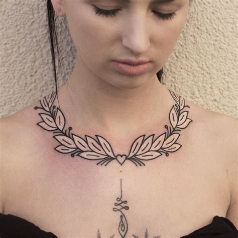 Necklace Tattoos For Females