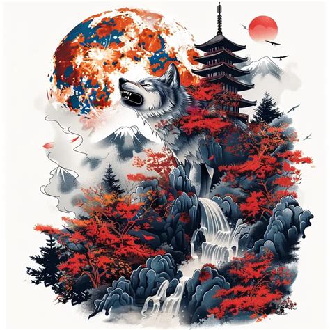 Neo Japanese Tattoo Designs Midjourney Prompt Promptbase